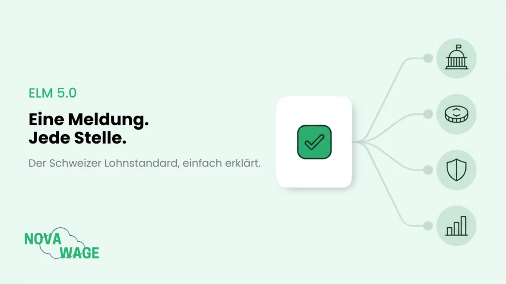 Eine Lohnmeldung eines Schweizer KMU, einmalig über Swissdec 5.0 an alle zuständigen Stellen übermittelt